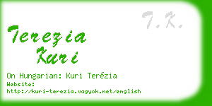 terezia kuri business card